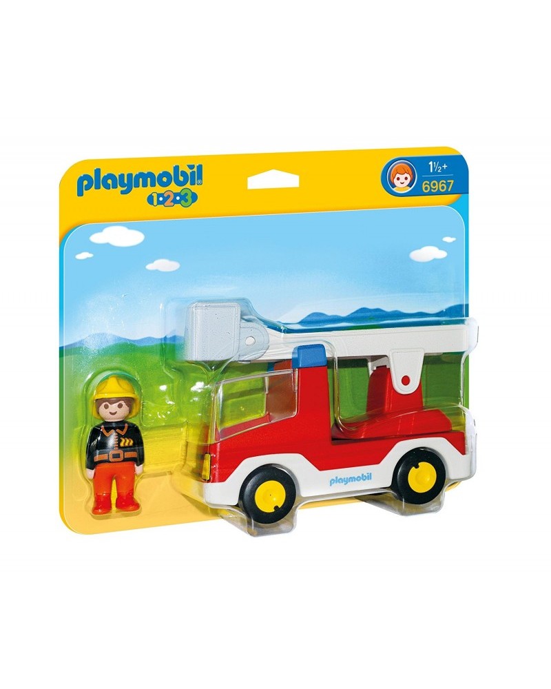 PLAYMOBIL 1 2 3 Πυροσβέστης με κλιμακοφόρο όχημα (6967)