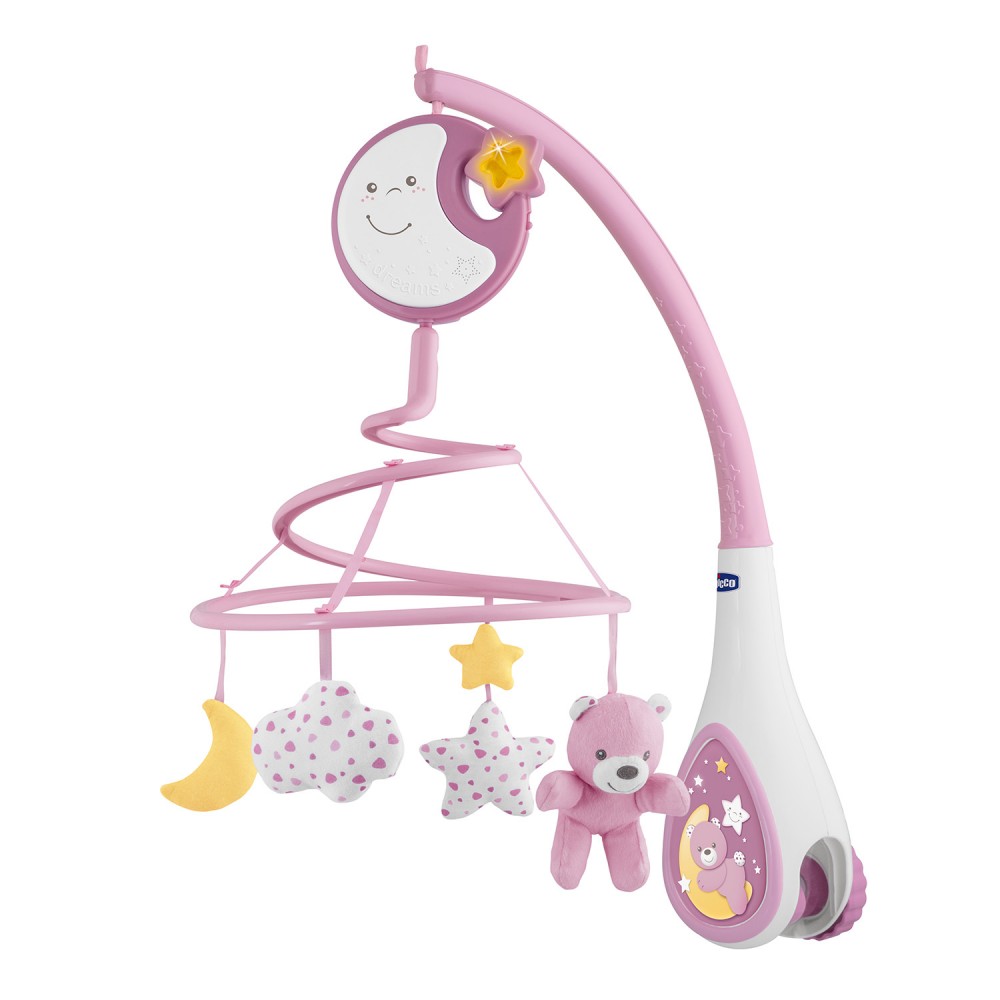 Chicco Βρεφικό Περιστρεφόμενο Κούνιας με Μελωδίες 3 σε 1 Next2Dreams Ροζ Για 0+