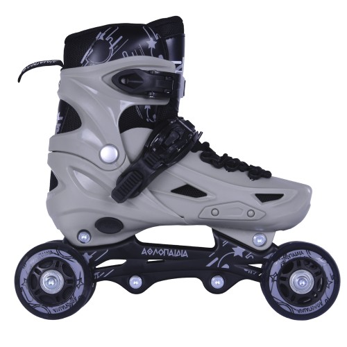 3K Αυξομειούμενα Πατίνια/Roller Skates/Παγοπέδιλα 3 σε 1 - Γκρι