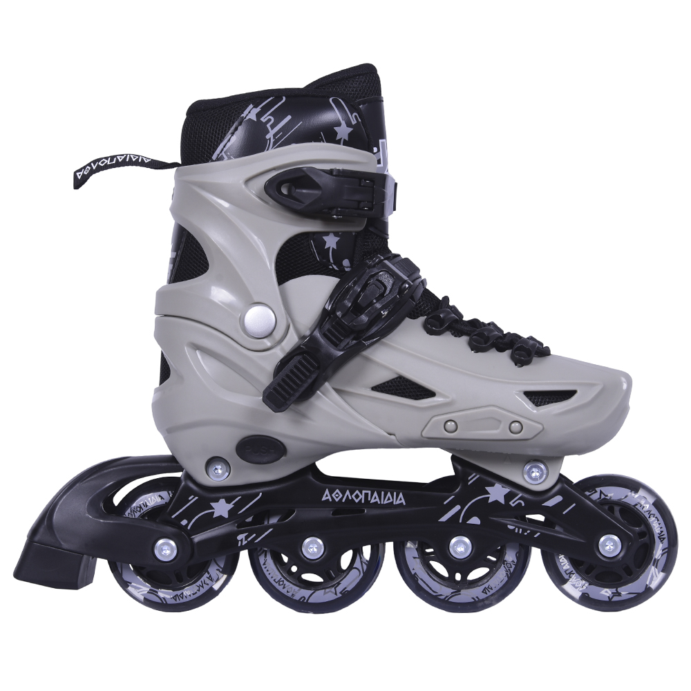 3K Αυξομειούμενα Πατίνια/Roller Skates/Παγοπέδιλα 3 σε 1 - Γκρι