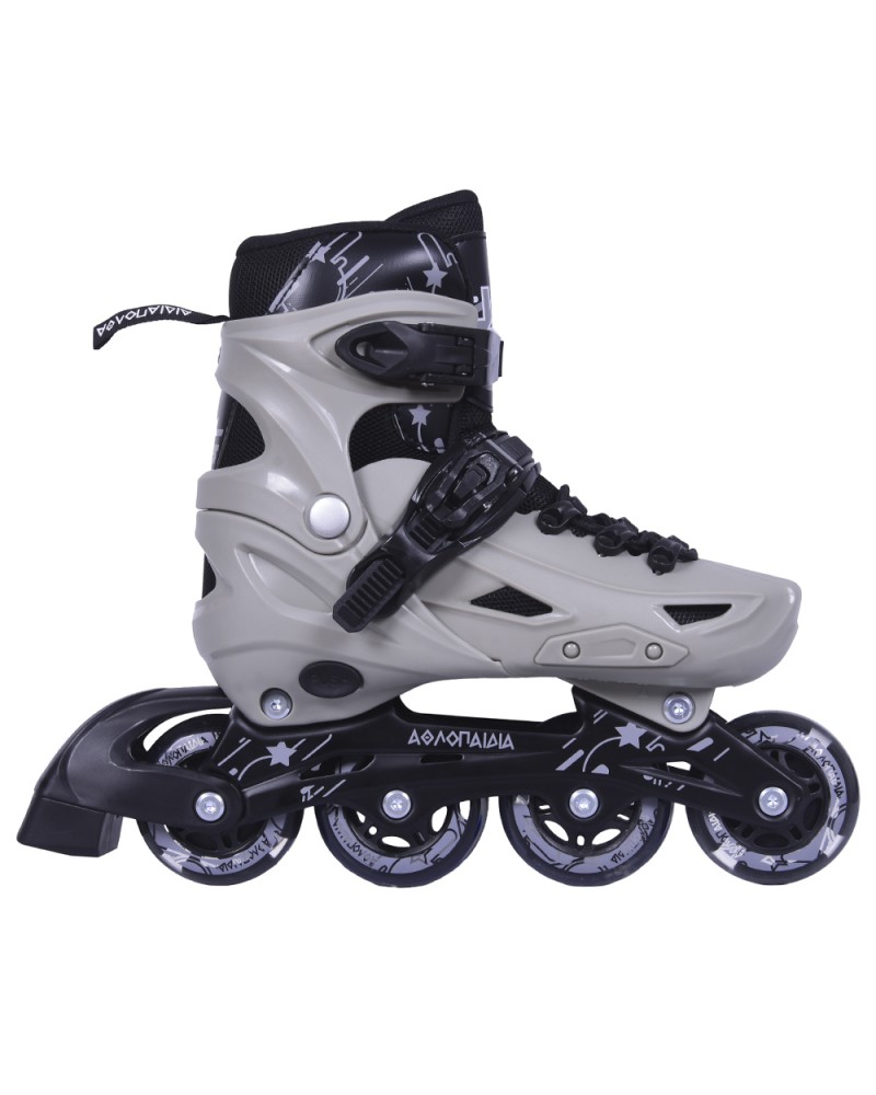 3K Αυξομειούμενα Πατίνια/Roller Skates/Παγοπέδιλα 3 σε 1 - Γκρι