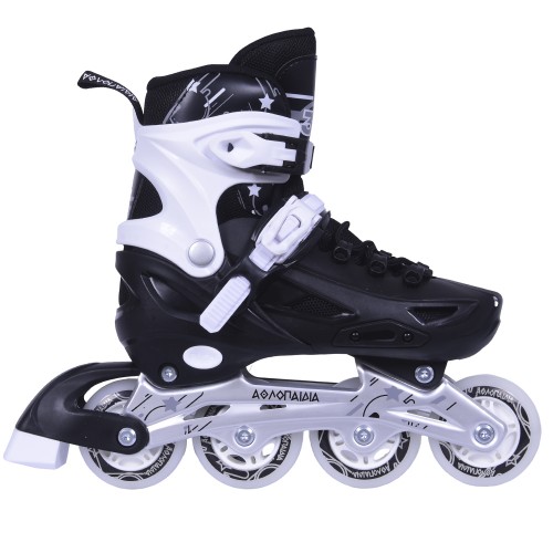 3K Αυξομειούμενα Πατίνια/Roller Skates/Παγοπέδιλα 3 σε 1 - Μαύρο