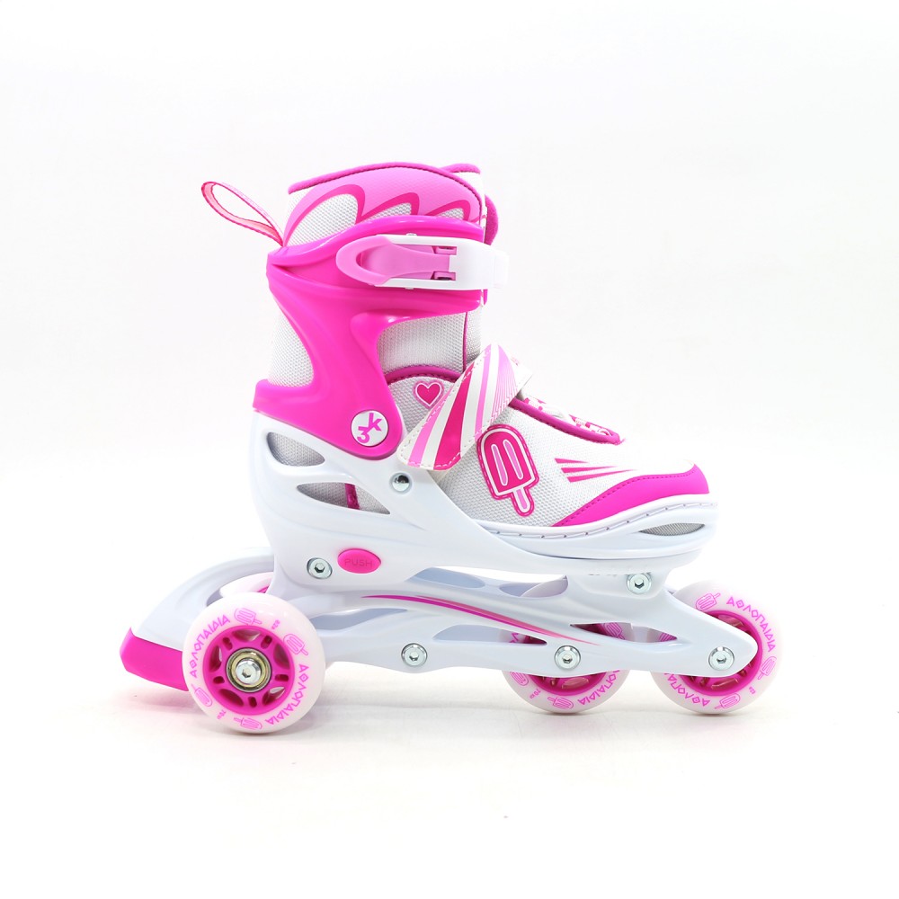 Αθλοπαιδιά Αυξομειούμενα Inline/Roller Skates/Παγοπέδιλα, 3 σε 1, για Κορίτσια