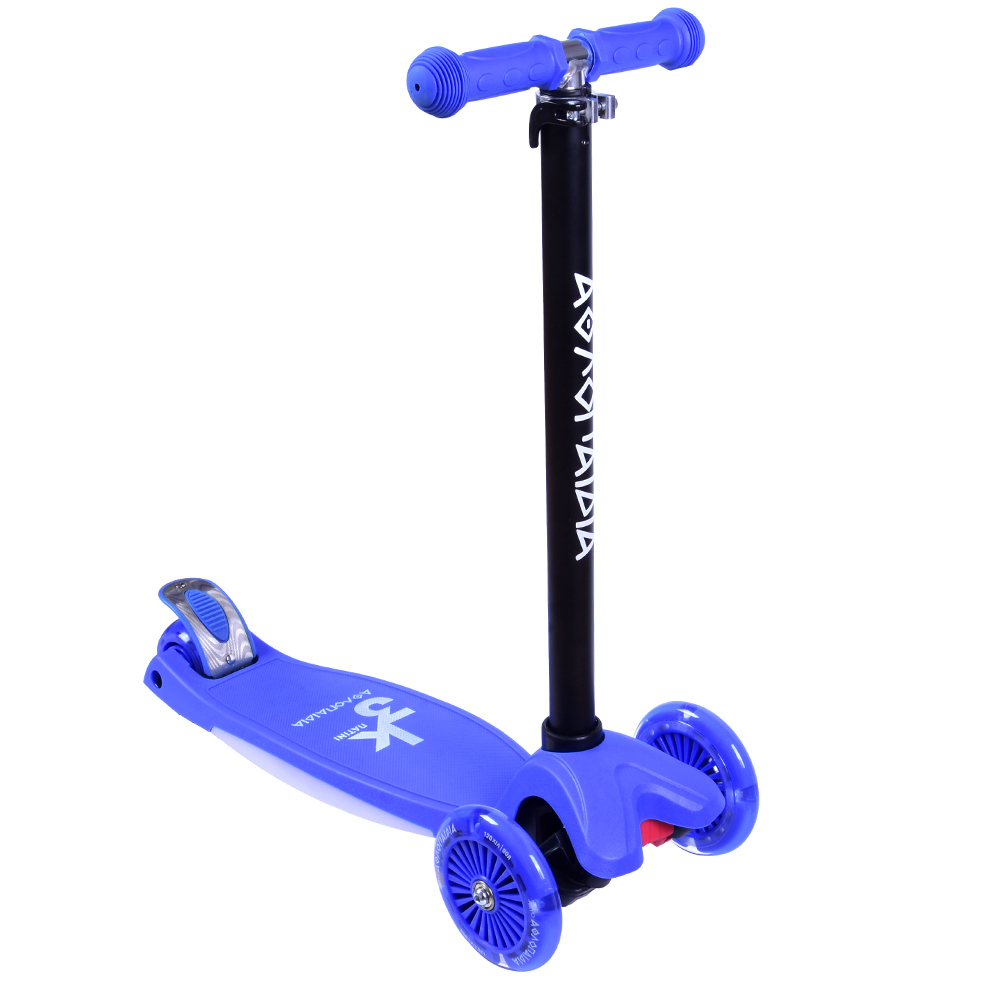 ΑΘΛΟΠΑΙΔΙΑ 3τροχο Πατίνι (Scooter) Με Φωτιζόμενη Βάση Και Ροδάκια - Μπλε