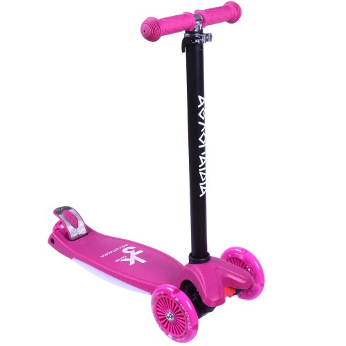 ΑΘΛΟΠΑΙΔΙΑ 3τροχο Πατίνι (Scooter) Με Φωτιζόμενη Βάση Και Ροδάκια - Φούξια