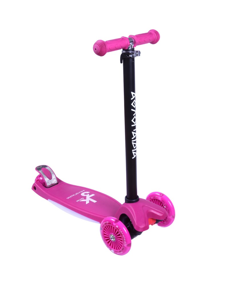 ΑΘΛΟΠΑΙΔΙΑ 3τροχο Πατίνι (Scooter) Με Φωτιζόμενη Βάση Και Ροδάκια - Φούξια