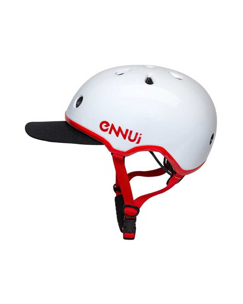 ENNUI Elite White Red Shiny Κράνος με αφαιρούμενο peak (54-59cm)
