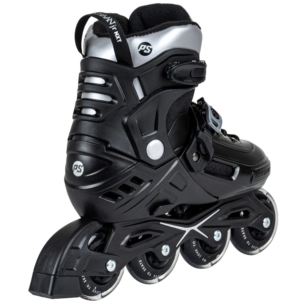 POWERSLIDE Khaan Junior NXT Black Πατίνια Αυξομειούμενα - Μαύρο/Ασημί