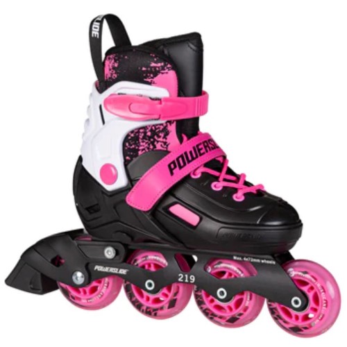 POWERSLIDE Khaan Magic Pink Adj. Αυξομειούμενα Πατίνια - Μαύρο/Λευκό/Ροζ