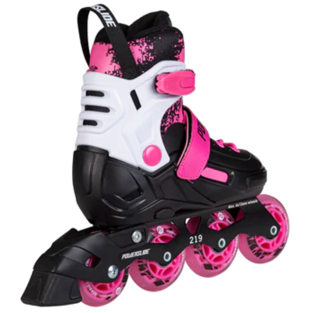 POWERSLIDE Khaan Magic Pink Adj. Αυξομειούμενα Πατίνια - Μαύρο/Λευκό/Ροζ