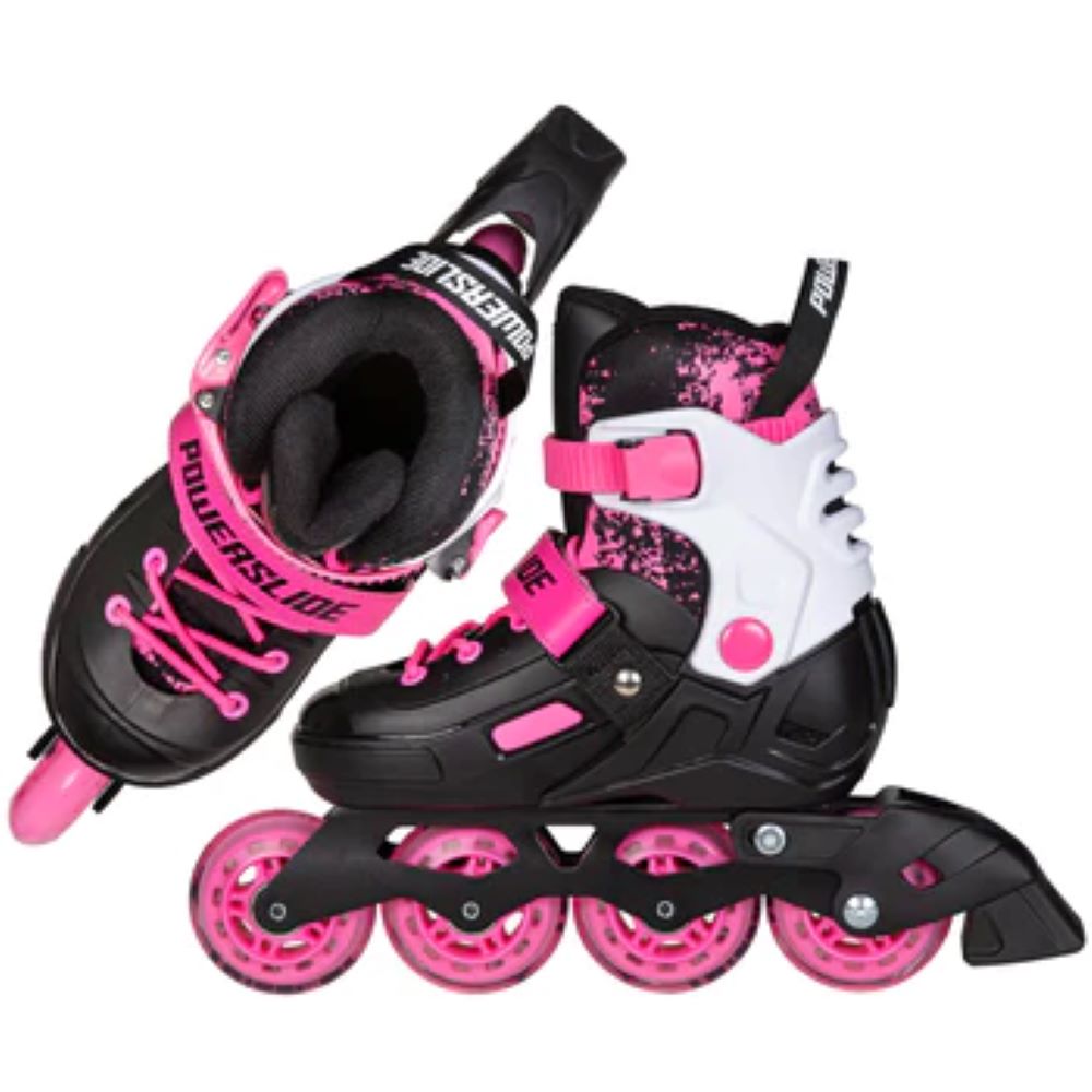 POWERSLIDE Khaan Magic Pink Adj. Αυξομειούμενα Πατίνια - Μαύρο/Λευκό/Ροζ