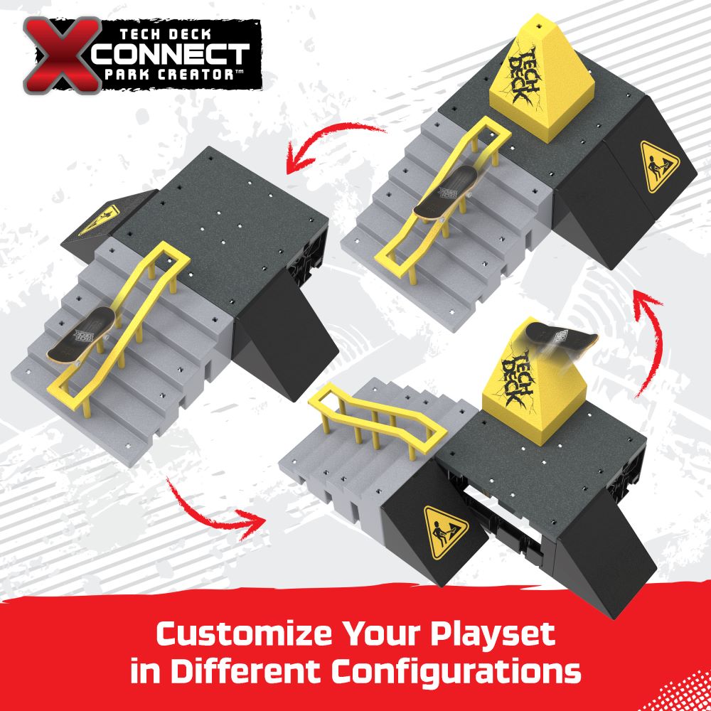 Tech Deck  X-Connect  Park Creator - 1 Μινιατούρα Τροχοσανίδα και 1 Ράμπα