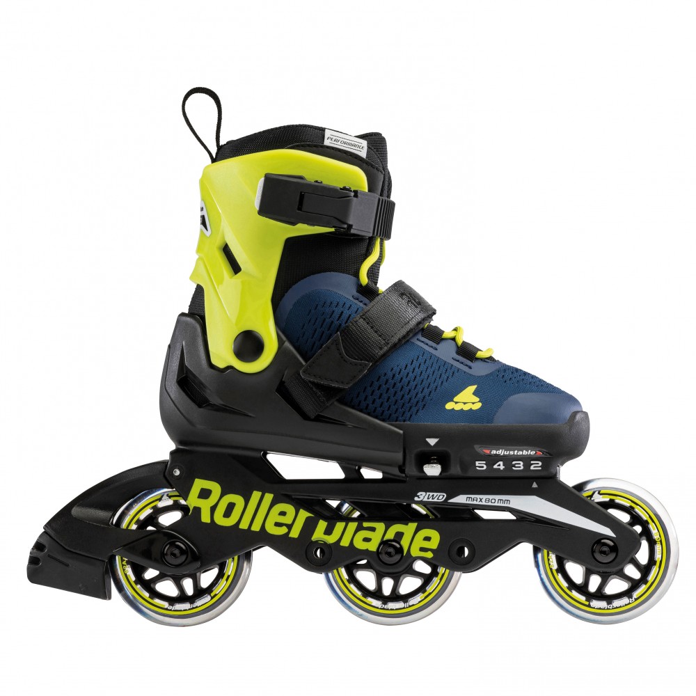ROLLERBLADE Microblade 3WD Αυξομειούμενα Πατίνια - Blue royal/Lime