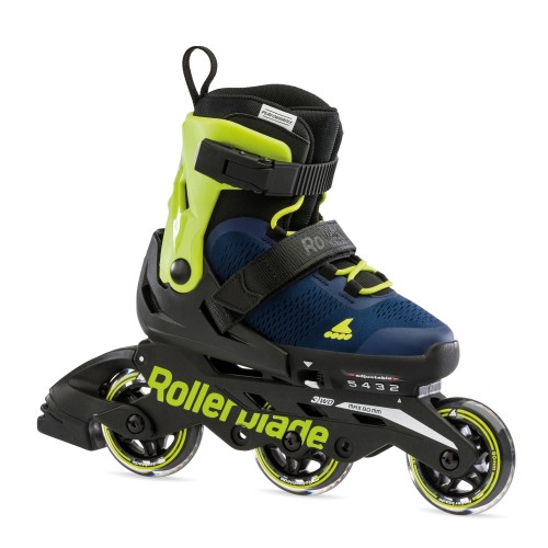 ROLLERBLADE Microblade 3WD Αυξομειούμενα Πατίνια - Blue royal/Lime