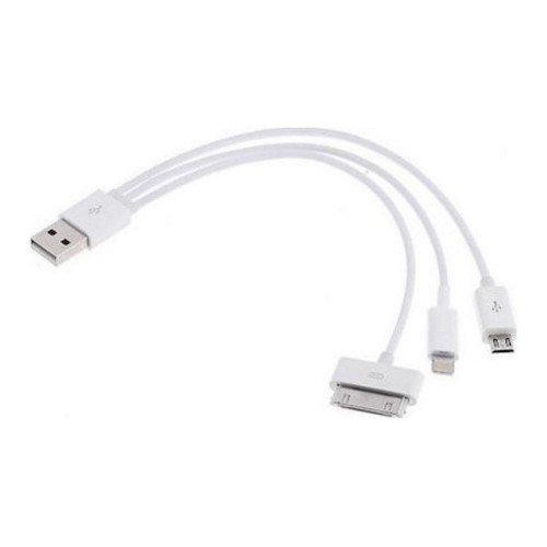 3-IN-1 MULTI USB CHARGING CABLE (MICRO USB, APPLE LIGHTNING  APPLE 30PIN)