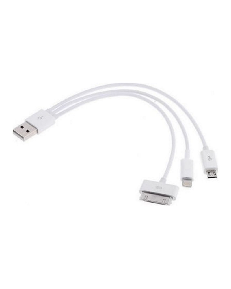 3-IN-1 MULTI USB CHARGING CABLE (MICRO USB, APPLE LIGHTNING  APPLE 30PIN)