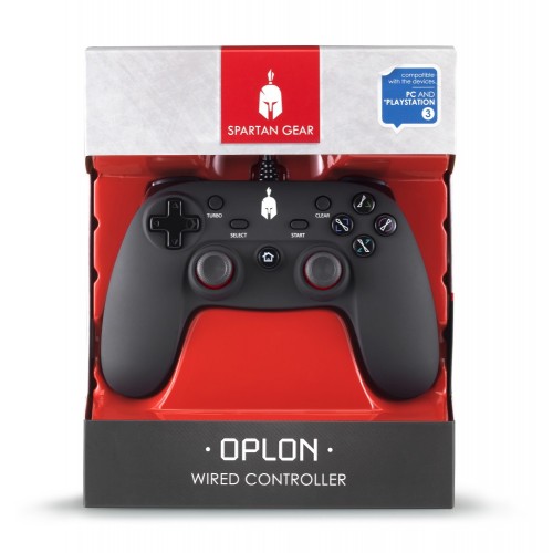 Spartan Gear - Oplon Wired Controller (compatible with PC and playstation 3) (colour: Black)