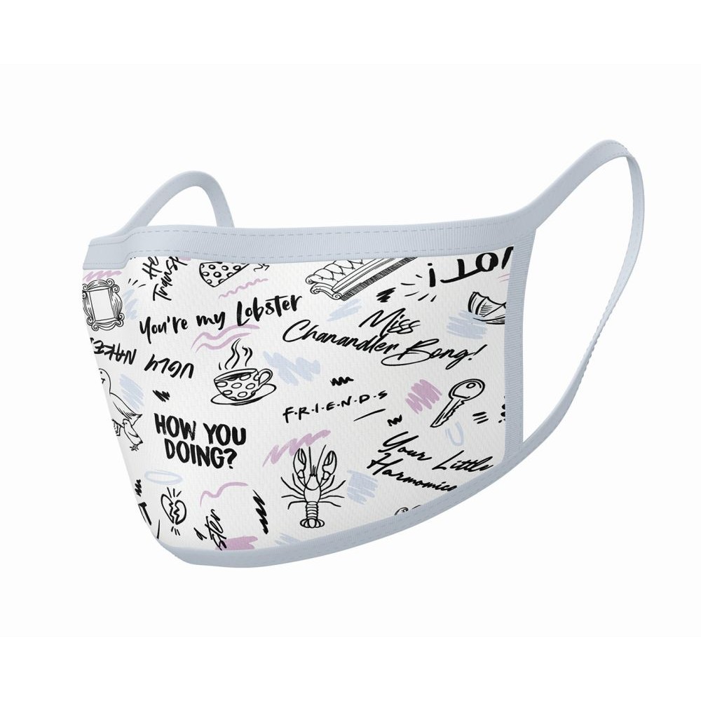 Pyramid Friends - (Phrases) Mask - 2Pack Face Covers (GP85574)