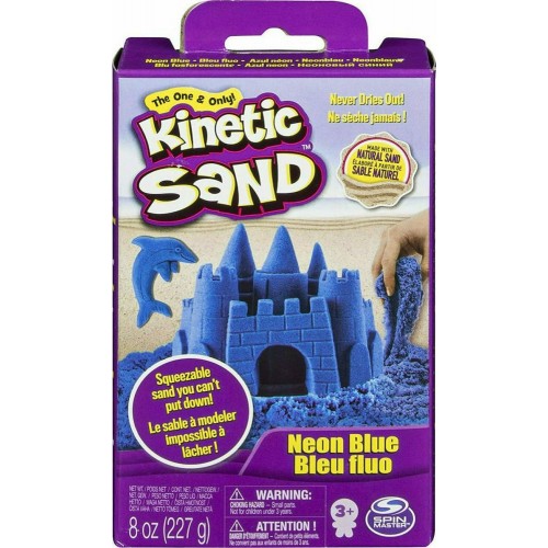 Spin Master Kinetic Sand - Neon Blue Basic Sand 8oz box (20138719)