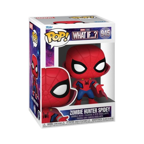 Funko POP! Marvel: What If...? - Zombie Hunter Spidey #945 Bobble-Head Vinyl Figure