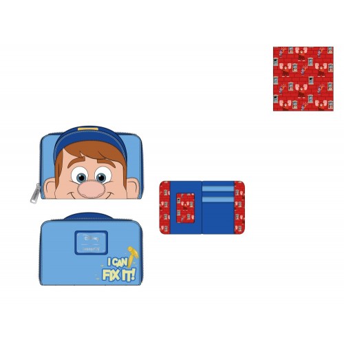 Loungefly Disney Wreck It Ralph Fix It Felix Zip Around Wallet (WDWA1848)