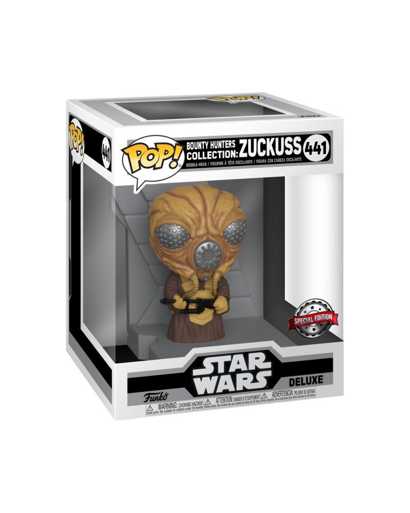 Funko Pop! Deluxe: Star Wars Bounty Hunters Collection - Zuckuss (Metallic) (Special Edition) #441 Bobble-Head Vinyl Figure