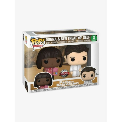 Funko Pop! 2-Pack Television: Parks and Recreation - Donna  Ben Treat Yo Self (Special Edition) Vinyl Figures