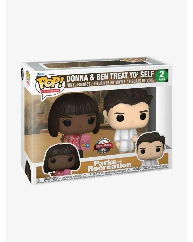 Funko Pop! 2-Pack Television: Parks and Recreation - Donna  Ben Treat Yo Self (Special Edition) Vinyl Figures