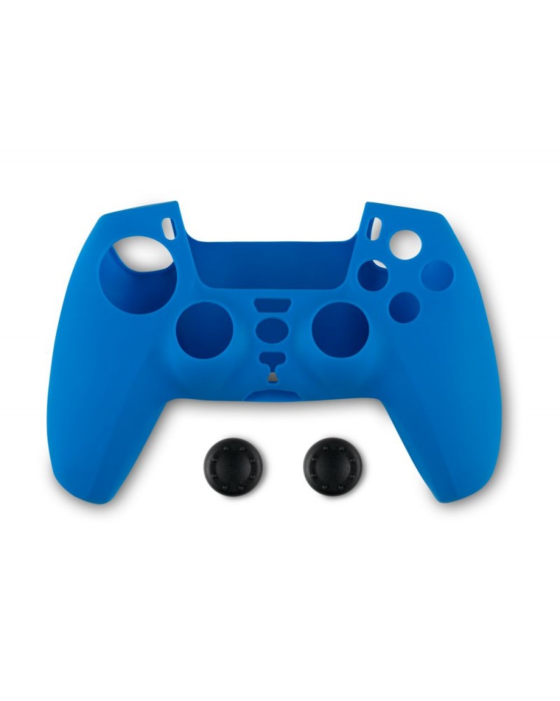 Spartan Gear - Controller Silicon Skin Cover and Thumb Grips (compatible with playstation 5) (colour: Blue)
