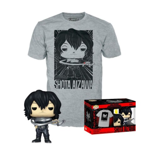 Funko Pop!  Tee (Adult): My Hero Academia - Shota Aizawa Vinyl Figure and T-Shirt (L)