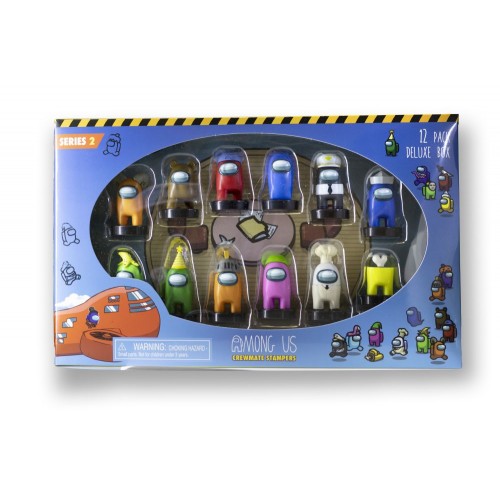 P.M.I. Among Us Crewmate Stampers 12 Pack Deluxe Box 4.5cm (S2) (AU5265)