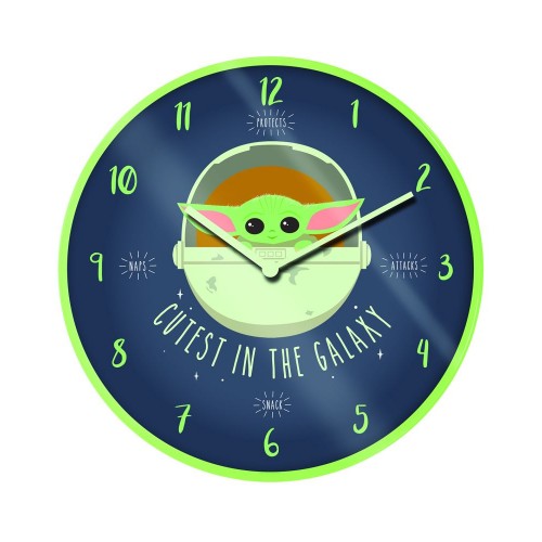 Pyramid Star Wars: The Mandalorian (Cutest in the Galaxy) Wall Clock (GP85454)