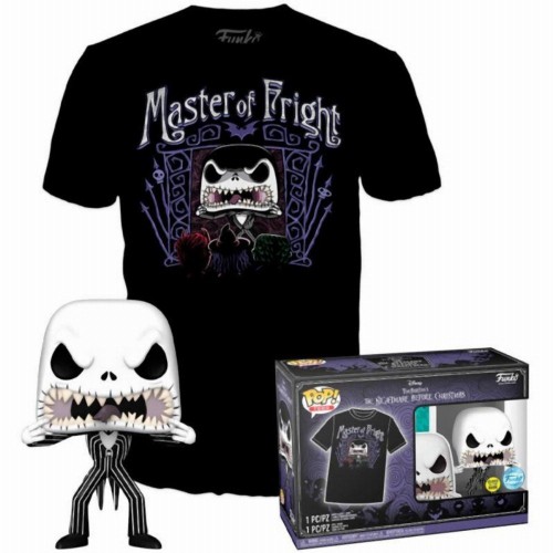 Funko Pop!  Tee (Adult): Disney The Nightmare Before Christmas - Jack Skellington (Glows in the Dark) (Special Edition) Vinyl Figure  T-Shirt (S)