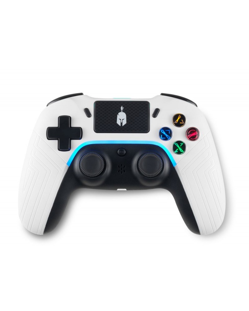Spartan Gear - Aspis 4 Wired  Wireless Controller (compatible with PC [wired] and playstation 4 [wireless]) (colour: White/Black)