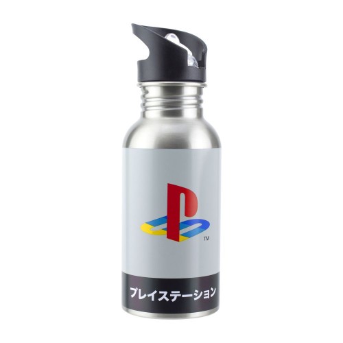 Paladone: Playstation - Heritage Metal Water Bottle (with Straw) (480ml) (PP8977PS)