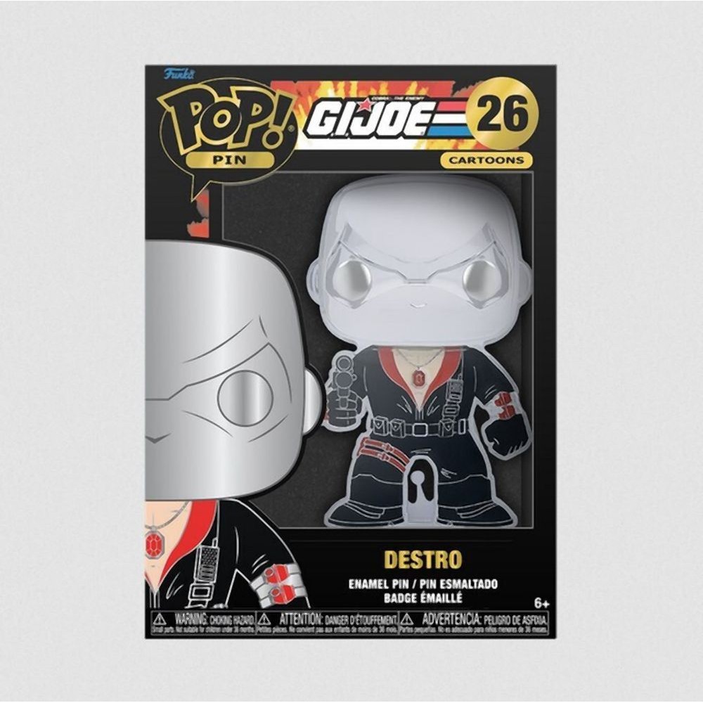 Funko Pop! Cartoons Pin: GI Joe - Destro #26 Large Enamel Pin (GIJPP0003)