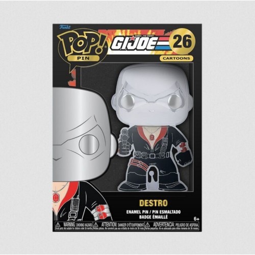 Funko Pop! Cartoons Pin: GI Joe - Destro #26 Large Enamel Pin (GIJPP0003)
