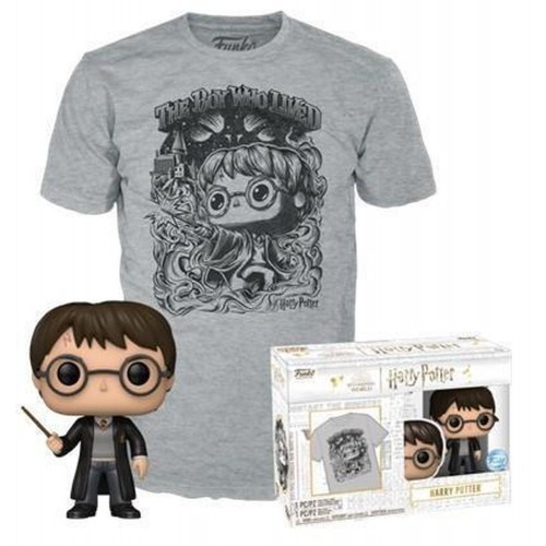 Funko Pop!  Tees (Adult): Harry Potter - Harry Potter Vinyl Figure and T-Shirt (S)