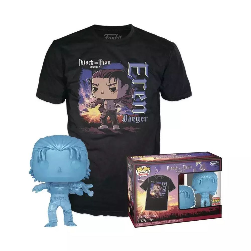 Funko Pop!  Tee (Adult): Attack on Titan Final Season - Eren Jaeger (with Marks) Vinyl Figure and T-Shirt (XL)