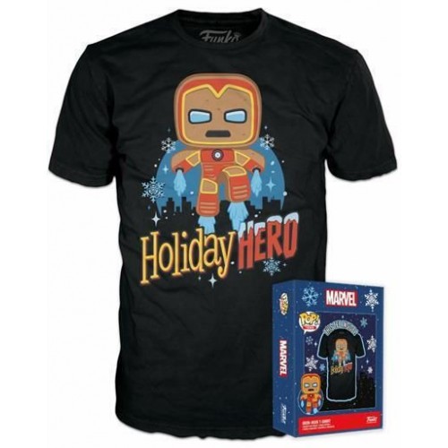 Funko Boxed Tee: Marvel - Gingerbread Iron Man (S)