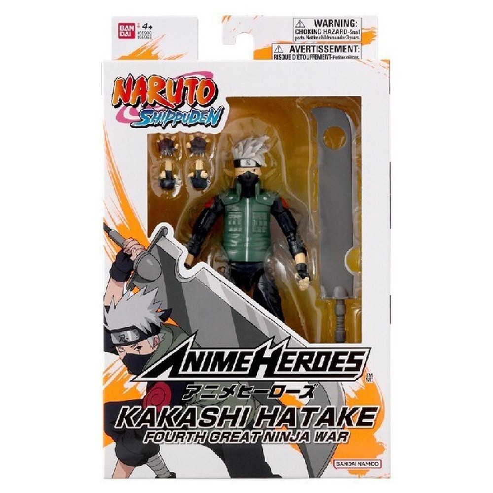 Bandai Anime Heroes: Naruto - Hatake Kakashi Fourth Great Ninja War Action Figure (36963)