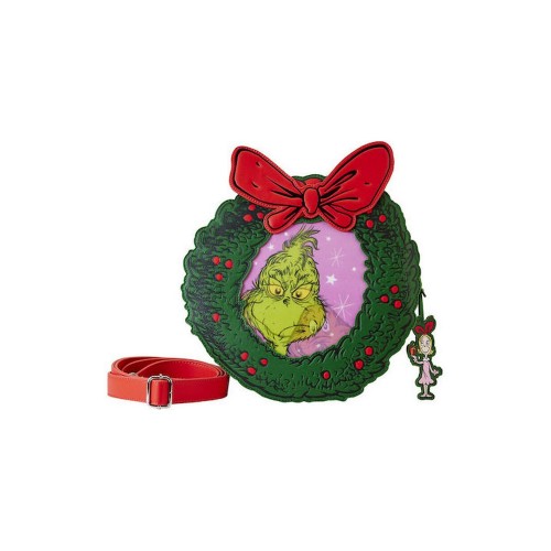 Loungefly Dr Seuss: Grinch - Christmas Wreath Figural Crossbody (DSSTB0011)