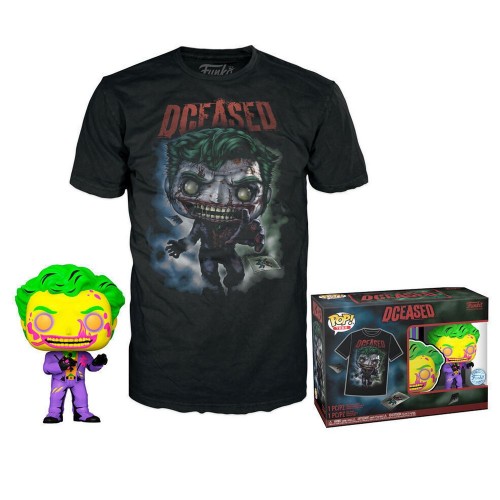 Funko Pop!  Tee (Adult): Comic Cover DC - The Joker (Blacklight)  (Special Edition) Vinyl Figure  T-Shirt (M)