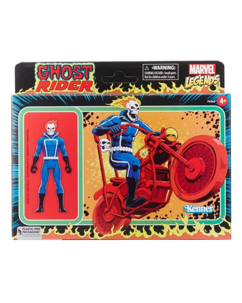 Hasbro Fans Marvel Legends: Retro Collection - Ghost Rider Action Figure  Motorcycle (10cm) (F6544)