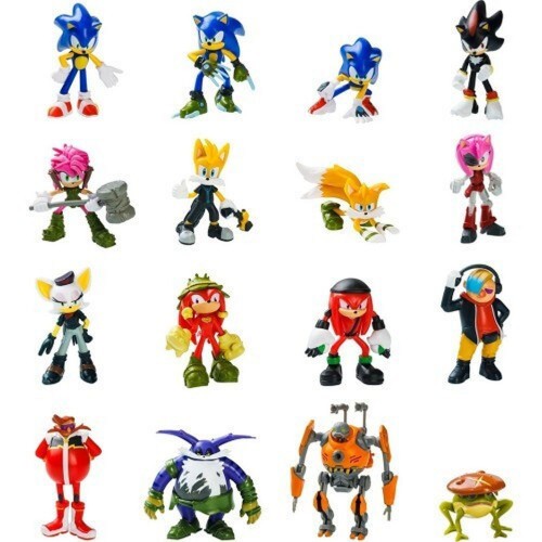 P.M.I. Sonic Prime - 5 Pack -including 1 rare hidden character (S1) Collectible Figures (6.5cm) (Random) (SON2040)