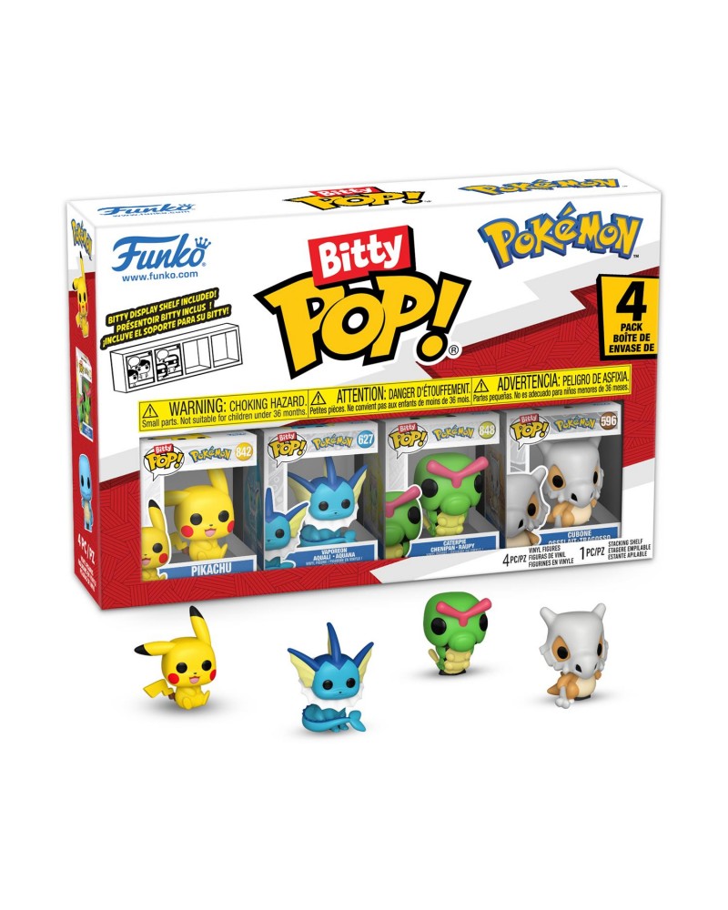 Funko Bitty Pop! 4-Pack: Pokemon - Pikachu, Squirtle, Charmander, Bulbasaur Vinyl Figures