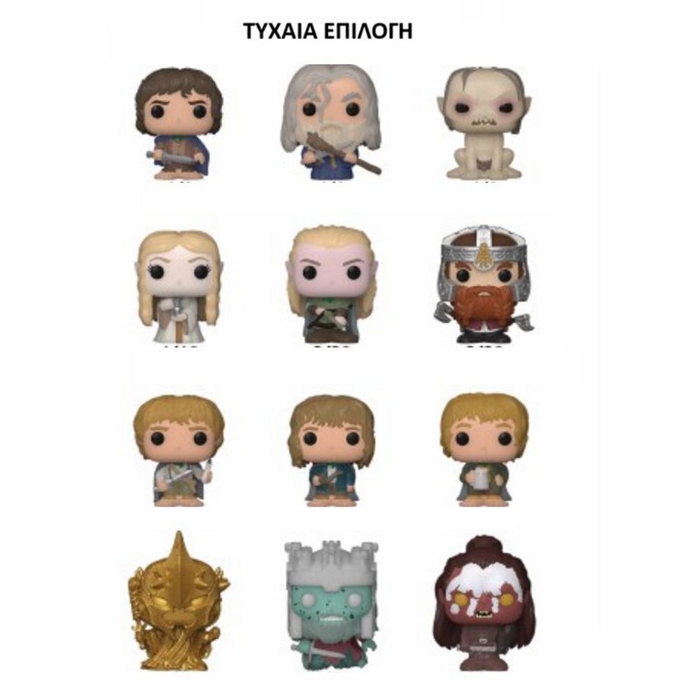 Funko Bitty Pop! Singles: The Lord of the Rings Mystery Mini Figures (32 Pcs PDQ) (Blind Bag/Random) Vinyl Figures