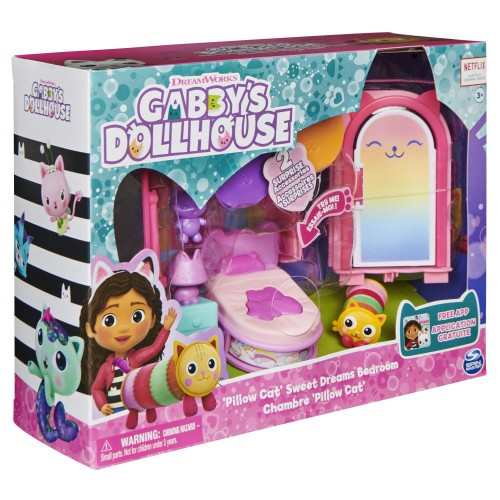 Spin Master Gabbys Dollhouse: Pillow Cats Sweet Dreams Bedroom Deluxe Room Set (6062037)