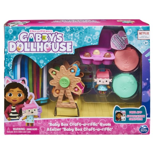 Spin Master Gabbys Dollhouse: Baby Box Craft-a-riffic Room - Art Study Deluxe Room Set (6064151)