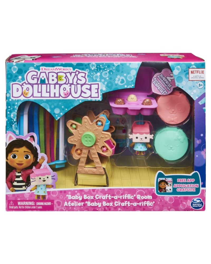 Spin Master Gabbys Dollhouse: Baby Box Craft-a-riffic Room - Art Study Deluxe Room Set (6064151)